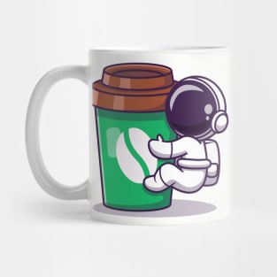 Cute Astronaut With Coffee Cup Mug